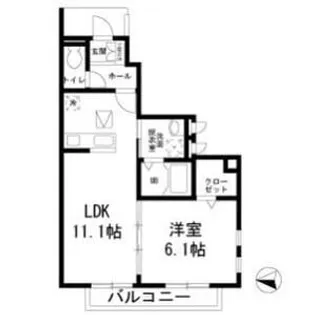 シュエットメゾン【1階】の間取り