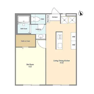フェリース村松【1階】の間取り