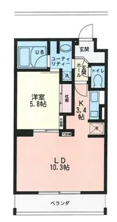 プランドール コリーヌ【103号室】の間取り