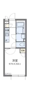 クレイノメイプル【1階】の間取り