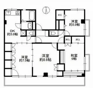 浅野レジデンス【2階】の間取り