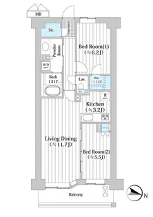 アビティグランデ砧 (C棟)【1階】の間取り