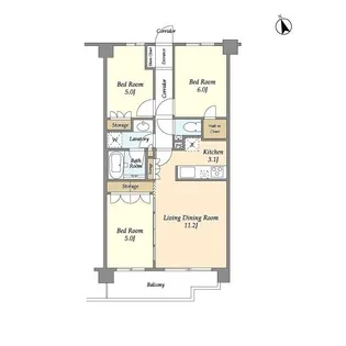 KDXレジデンス尾山台【5階】の間取り