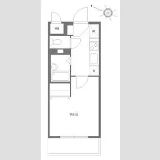 アソシエール駒沢【2階】の間取り
