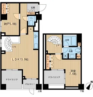 レジデンス三宿【0106号室】の間取り