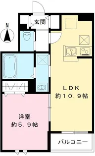 コンチェルト上祖師谷【102号室号室】の間取り