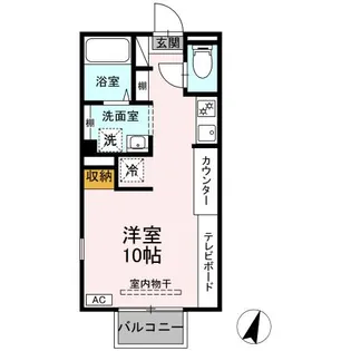 プリシェールコンフォールⅡ【1階】の間取り