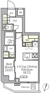 ARKMARK世田谷砧【6階】の間取り