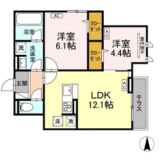 DーPRECIOUS深大寺東町【1階】の間取り