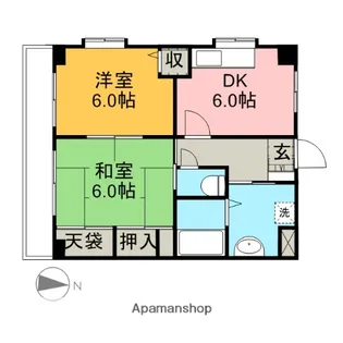 アクシスあざみ野【3階】の間取り