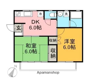 リバティハイツA棟【203号室】の間取り