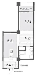 BLANCO CUBO【402号室】の間取り