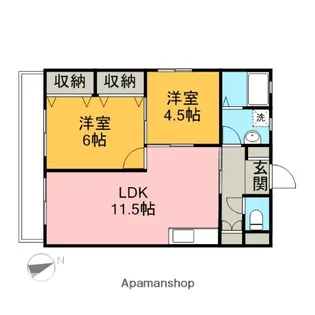 平野グランドハイツ【3階】の間取り