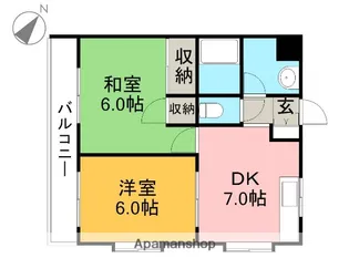クランデール宮前平【302号室】の間取り