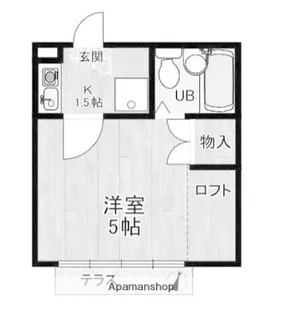 フラット荏子田【102号室】の間取り