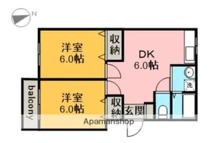 栄里第二マンション【3階】の間取り