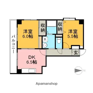 プロスペールすすき野【401号室】の間取り