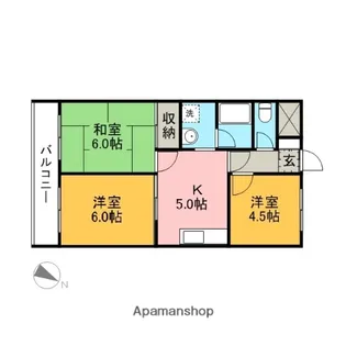 ガーデンシティ宮崎台【201号室】の間取り