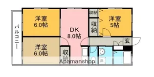 フェリース桐【101号室】の間取り