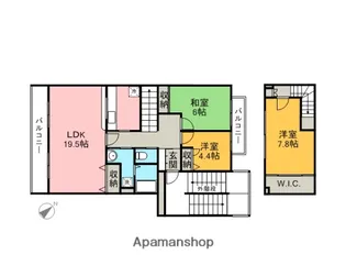 オクトス市ヶ尾4号棟【3階】の間取り