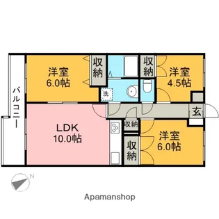 エスポワール【305号室】の間取り