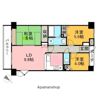 3LDKの間取り画像