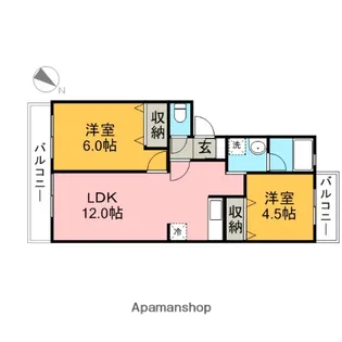 ディアコート鷺沼【4階】の間取り