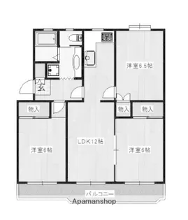 宮前平アベリア1号棟【2階】の間取り