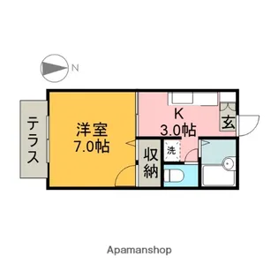 メゾンドシャルポンティエⅡ【1階】の間取り