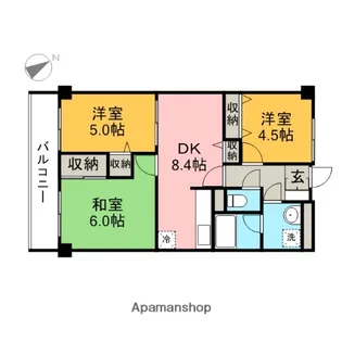 リブェール宮崎台【1階】の間取り