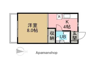 コーポ白百合【205号室】の間取り