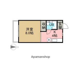コーポ白百合【106号室】の間取り