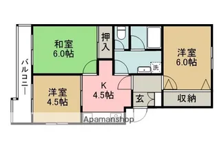 グリーンヒル藤が丘C棟【5階】の間取り
