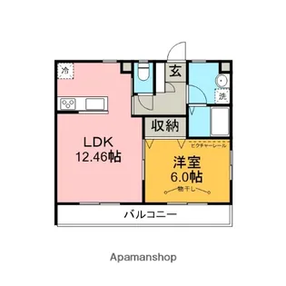 ビューテラスK【1階】の間取り
