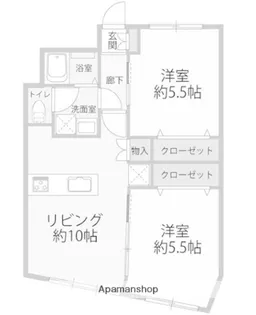 たまプラーザ駅前共同ビル【5階】の間取り