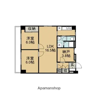 NO.1サンライズビル【201号室】の間取り