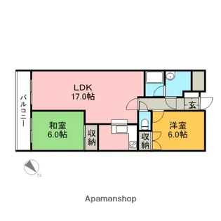 グリーンヒル藤が丘G棟【4階】の間取り