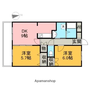 ピアチェーレ宮前平【205号室】の間取り