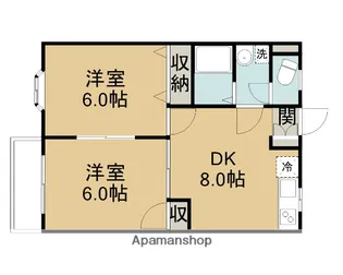 ビューテラスあざみ野A【1階】の間取り