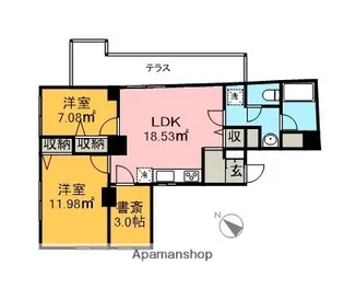 鷺沼デントヒルズ【5階】の間取り