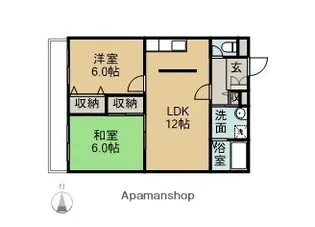 I・Sレイクヒルズ【1-B号室】の間取り