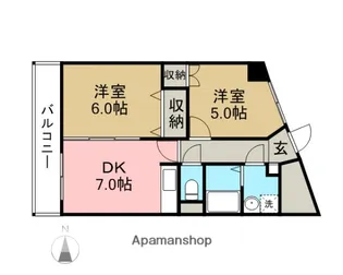 ソフィーナ鷺沼【6階】の間取り