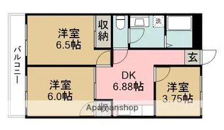 第一みたけ台ハイツ【2階】の間取り