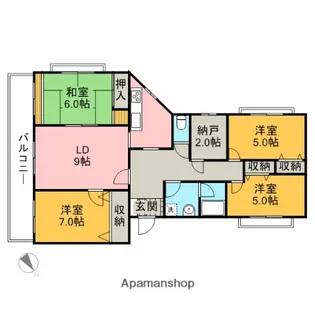 グリーンヒル藤が丘CⅡ棟【2階】の間取り
