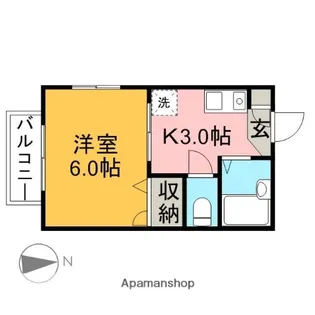 メゾンドシャルポンティエⅠ【102号室】の間取り