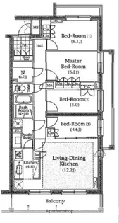 S−FORT横浜青葉台【3階】の間取り