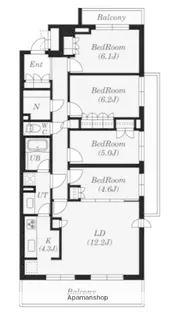 S−FORT横浜青葉台【501号室】の間取り