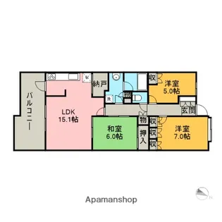 ドレッセ美しの森セントヴェール イーストヒル【603号室】の間取り