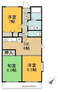 あざみ野ウエストフレア【501号室】の間取り