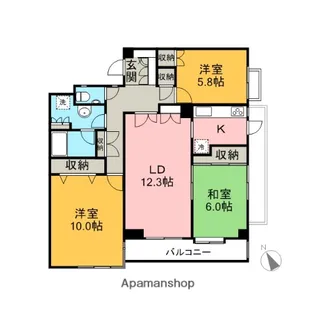 サンライズ鷺沼【4階】の間取り